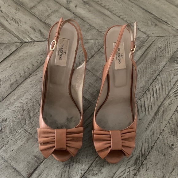 Valentino Shoes - Valentino Nude slingback Stiletto High Heels Bow